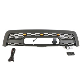 Car Mesh Front Grille With Light Fit for  Sequoia 2005-2007Color: black