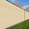TANG 480 GSM 5' x 4' Beige Solid Vinyl Coated