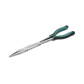 SATA Straight Body Double X-Pliers, with Green Handles & A Long-Nose Design for Access in Tight Spaces - ST70711