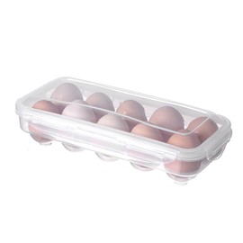 Fridge Egg Box 10 Compartments, Egg Container for Fridge, Egg Holder Fridge, Egg Storage Fridge, Egg Organiser for Fridge, Plastic Egg Storage Box, Egg Dispenser Fridge