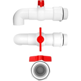 QWORK 2" Drum Faucet Plastic Barrel Faucet with EPDM Gasket for 55 Gallon Drum, 2 Pack