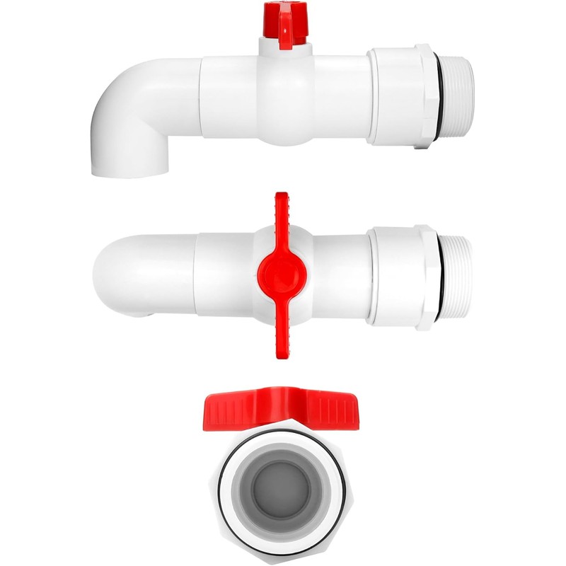 QWORK 2" Drum Faucet Plastic Barrel Faucet with EPDM Gasket