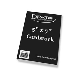 Black 5x7 Cardstock Sheets - Thick 80lb Cover Stock - For making Invitations, Postcards, Index Cards - 100 Pack