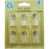 Crafter's Square Miniature Glass Cork Lid Bottles -6 Pack- .05