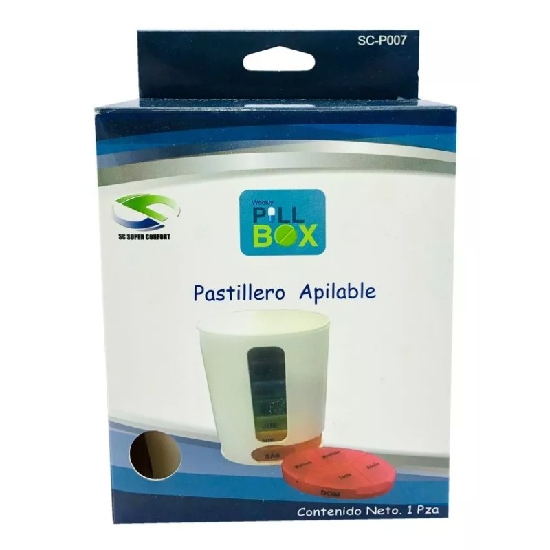 SuperConfort Pastillero Apilable Organizador Semanal 7 Días De La Semana