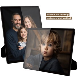 Bluesun 8x10 Inch Black Metal Picture Frame with Rounded Corners - Glass Front, Wall Hanging or Standing,Gifts for Family, Friends, and Loved Ones (8x10, Black+dots)