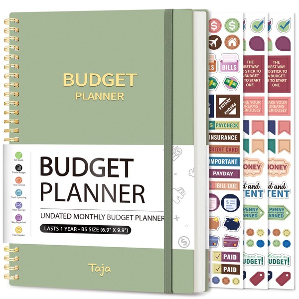 Budget Planner - Monthly Budget Book with Expense Tracker Notebook,