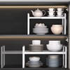 FAMKIT Cabinet Shelf Organizer Shelf, 13.8-25.6in L Adjustable Kitchen Counter