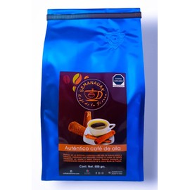 Auténtico Café De Olla, Mezcla De Café, Piloncillo Y Canela proceso artesanal 500 gramos