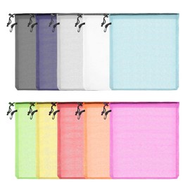 Boloest 10 Pack Mesh Drawstring Bags Mesh Bags Multifunctional Nylon Mesh Bags for Sports, Swimming, Beach, Travel, Gym, Camping, Training (30x30cm), 30*30 cm-Multicoloured