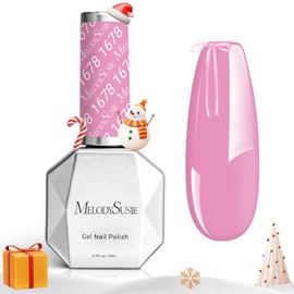 MelodySusie Thick Pink Gel Nail Polish,0.5fl oz Pink Purple Nails Soak Off UV LED Milky Macaron Pink Gel Polish Gift for Women Nail Art Manicure Salon DIY Nail Design Decoration at Home-1678