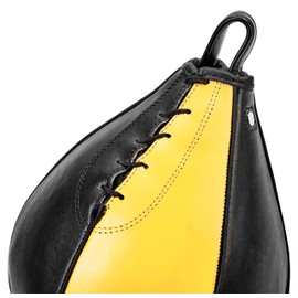 Professional PU Boxing Ball Medium Black / Yellow - PU Speed Ball in 6 Elements Design