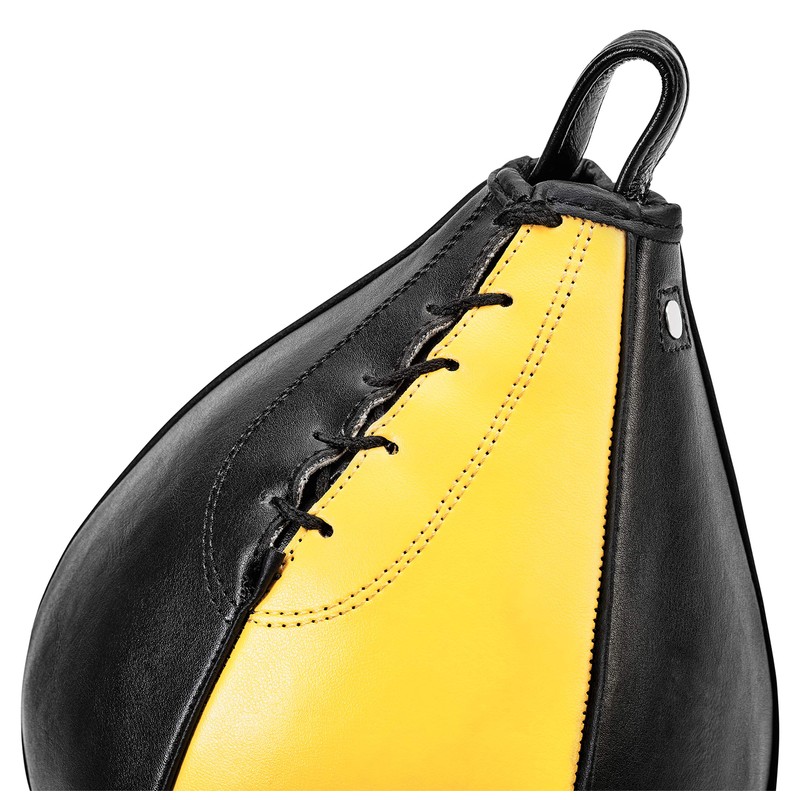 Professional PU Boxing Ball Medium Black / Yellow - PU