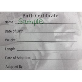 Unbranded BEAUTIFUL Reborn Baby Birth Certificate Card Stock 5x7 ~REBORN DOLL SUPPLIES