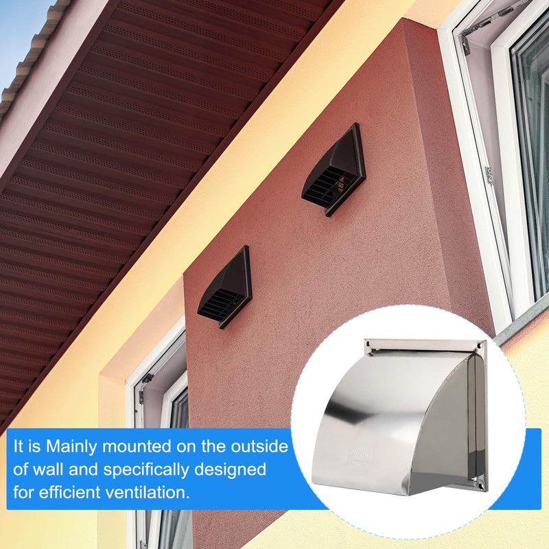 PATIKIL 12"x12" Wall Vent Cover, Exterior Dryer Vent Outlet Grille
