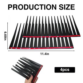 4 Pcs 3D Black Car Eyelash Sticker Set - Stylish Car Headlight Decoration with Fun Long Eyelashes Design for Women's Cars - Easy to Apply Car-Styling Decorative Sticker Lashes