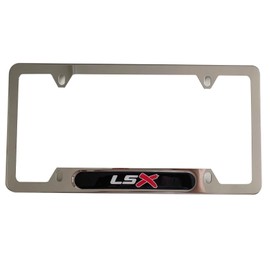 License Plate Frame Cover Holder, LSX Silver for Camaro Corvette, Truck Car Accessories 1PC