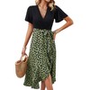 IFFEI Summer Dress Women's Elegant Slit Boho Flower Dress Lightweight