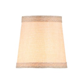 Aspen Creative 51019-6 Hardback Empire, Linen Textured Fabric Clip-On Lamp Shade, 3" Top Bottom x 4" Slant Height, Gold, 6 Piece