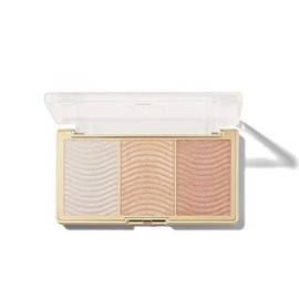 Milani Stellar Lights - Paleta de resaltadores Rose Glow (0.42 onzas) 3 polvos faciales veganos y libres de crueldad que contornean y resaltan para un