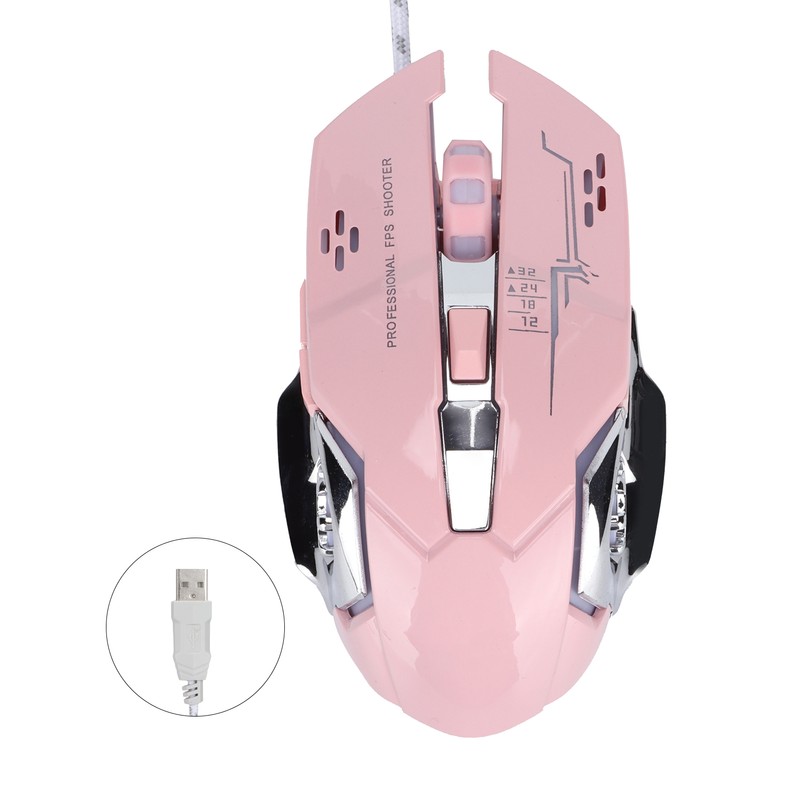 Wired Mouse 6‑Button USB Port Gaming Luminous Ergonomic Optical Computer