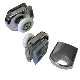 Gordon Glass® Shower Door 1" Diameter Ball Bearing Roller Assembly for Glass Sliding Shower Doors (One Upper and One Lower Roller)