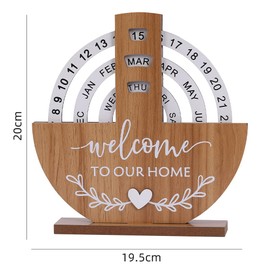 Wooden Turntable Calendar,Countdown Calendars,Holiday Countdown Calendar,Home Decoration,for Indoor,Home,Office,Desk,Desktop,Tabletop Decoration