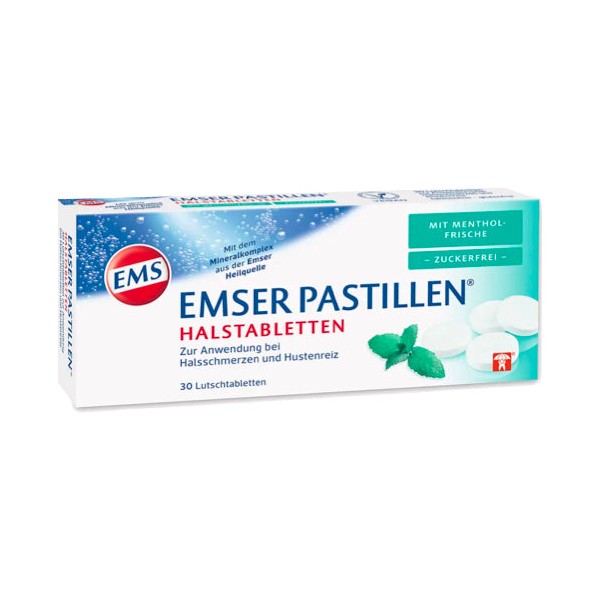 Emser Pastillen Throat Lozenges With Menthol Freshness Sugar-Free 30 pcs