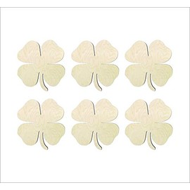 DIY 3 inch 4 Leaf clover cutout, four leaf clover wood cutout, St. Patrick's day shape diy crafts unfinished sanded 4 leaf clover shape