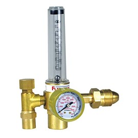 Flame Tech Flow Meter, for MIG and TIG Applications, Regulator and Flow Meter in One Unit, Lightweight, Dual Scale Gauge, Argon Gas