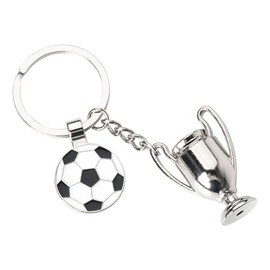 YALLNASL Soccer Football Gifts Keychain for Mom Dad Birthday Gifts for Soccer Players Gifts for Women Men Soccer Lovers Fans Gifts for Football Championship Trophy Keychain