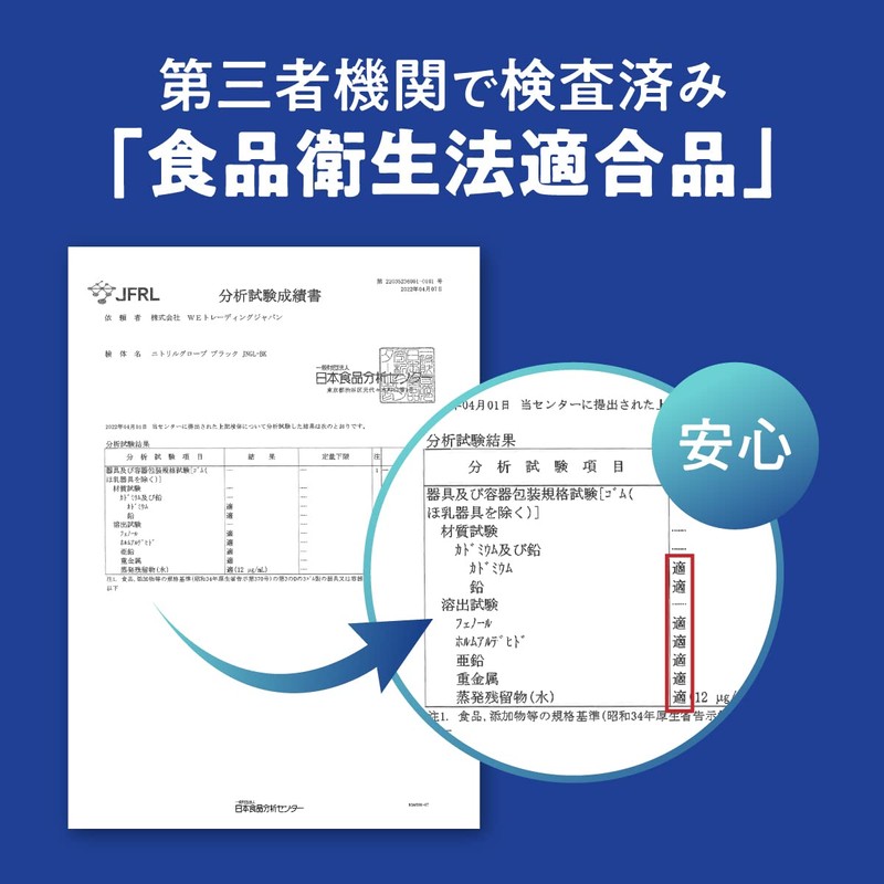 Double Eat Trading Japan Nitrile Gloves, Long, Black, Disposable, Food