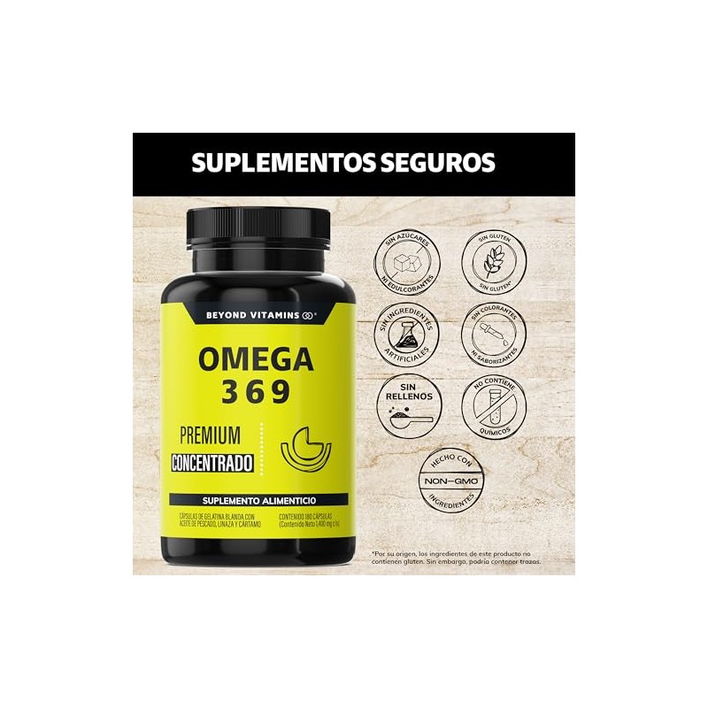 Beyond Vitamins Omega Contenido Excepcionalmente Alto Dha Epa Ácido Alfa