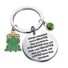 WSNANG Frog Keychain Frog Lovers Gift You Are Braver Stronger