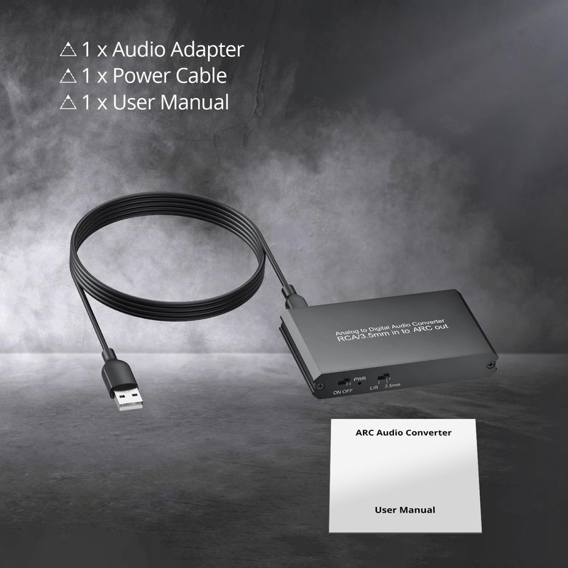 CAMWAY Analog to Digital Audio Converter - 3.5mm to ARC,