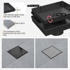 EBYTE Square Shower Drain, 6 Inch Black 304 Stainless Steel