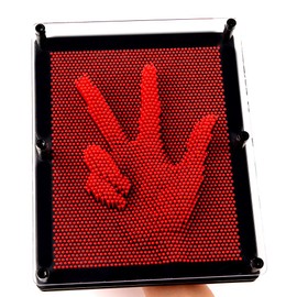 E-FirstFeeling 3D Pin Art Toy Extra Large 10" X 8" Pin Art Board Pin Impression Toy for Kids Adults - Red