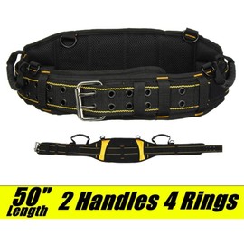 Padded Tool Belt Comfortable Tool Belt for Men Heavy Duty Work Tool Belt With Back Support Heavy Foam Padding Carrying Handle…
