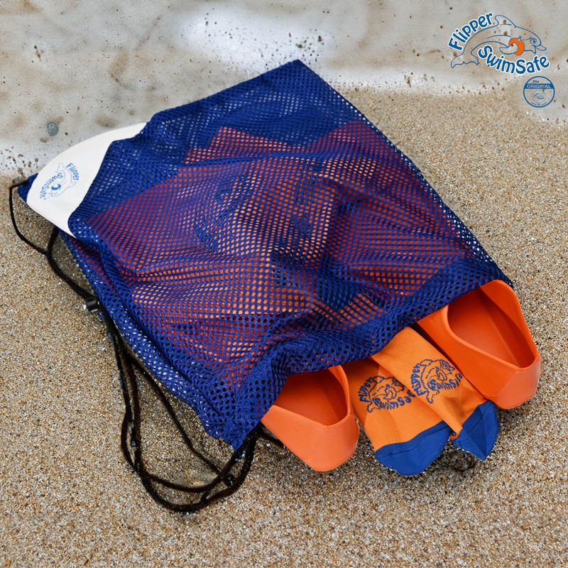 Flipper Swimsafe Mesh Swim Bag/Gym Bag Blue