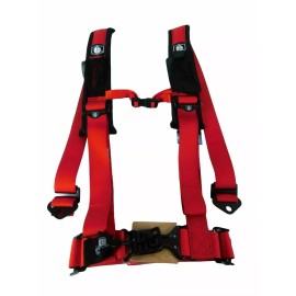 Pro Armor RED Seat Belt Safety Harness 4 Point for Honda /John Deere /Kubota ATV