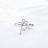 Midir&Etain Faith Mustard Seed Cross Ring S925 Sterling Silver Open