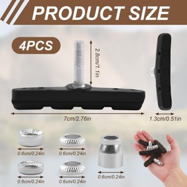 High-quality low-noise bicycle brake pads set for V-brake, 72 mm, asymmetrical, 2 pairs of brake pads for V-brake, rim brake, brake shoes, brake shoes