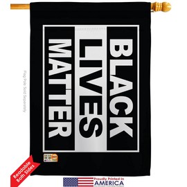 Black Lives Matter House Flags Pack Support BLM Anti Racism Justice Revolution Movement Equality Social USA Embroidery Small Decorative Gift Yard Banner Double-Sided Made In 28 X 40