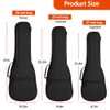 LFSEMINI Ukulele Case, Black Gig Bag for 21-23-26 Inch Ukuleles,