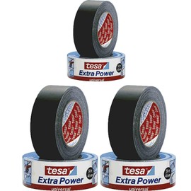 Tesa Extra Power Universal Repair Tape / 56389 in Black White and Silver to Choose From (3, Black)