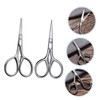 Baluue 2pcs Eyebrow Scissors Stainless Steel Grooming Trimmers Pointed and