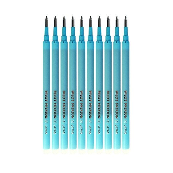Pilot Gel Ink Refills for FriXion Erasable Gel Ink Pen, Fine Point 0.7mm, Light Blue Ink, Value Set of 10