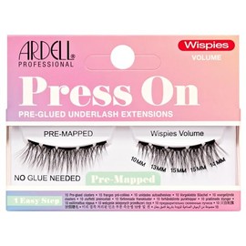 Ardell Press On Lashes Pre-Mapped DIY Lash Clusters - Wispies Volume, Pre-Glued Underlash, Natural Look False Eyelashes, Eyelash Extensions