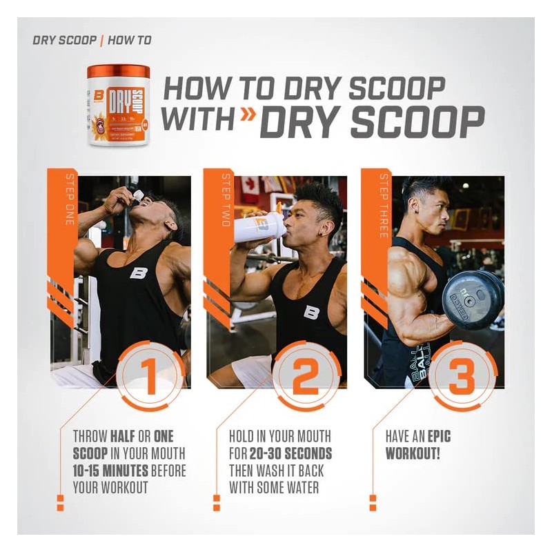 Dry Scoop Ballistic Supps Extreme Pre-Workout for Men and Women,