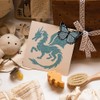 FINGERINSPIRE 9 PCS Dragon Painting Stencil 5.9x5.9inch Dragon Silhouette Template
